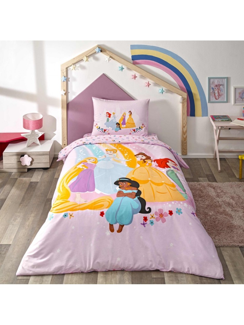 TAC Disney / Princesses Rainbow Лицензионные Комплекты детского постельного белья с героями из мультиков Ранфорс