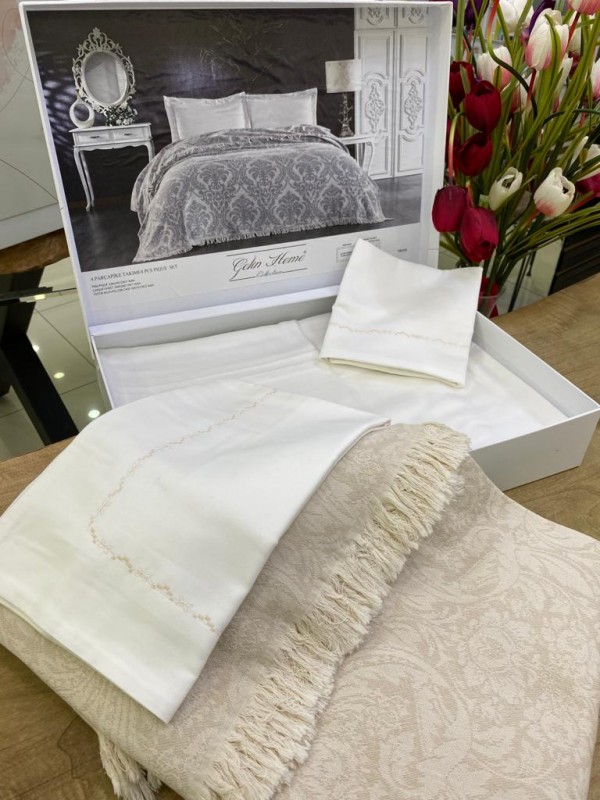 GELIN HOME TRUVA SAMPANYA | Комплект постельного белья с покрывалом/пике