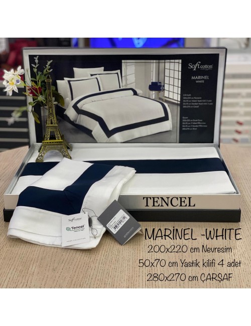 Постельное белье Soft Cotton Tencel - Marınel Marınel White