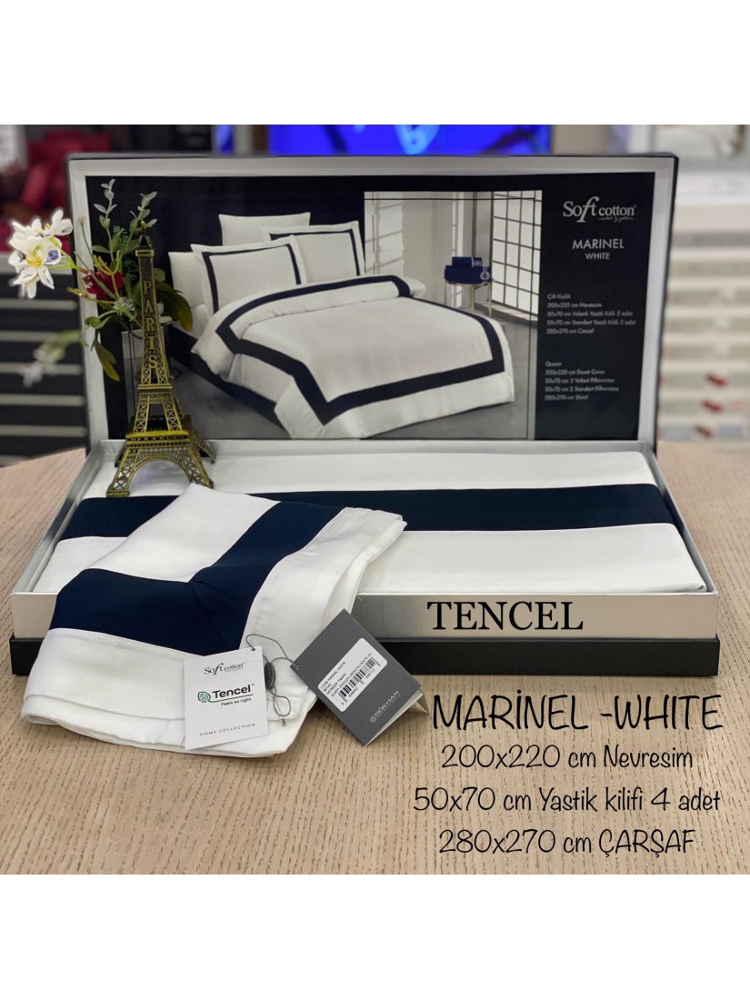 Постельное белье Soft Cotton Tencel - Marınel Marınel White
