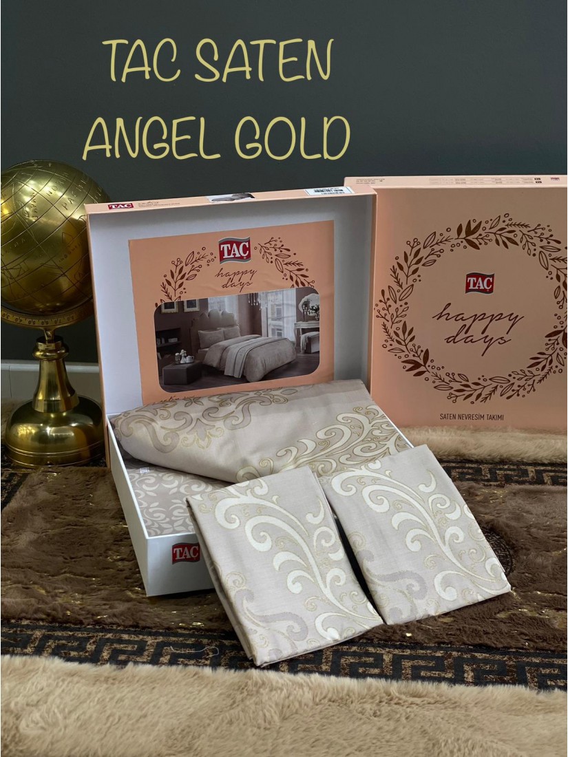 Tac Angel gold / Tac 2- сп Евро Постельное бельё из сатина