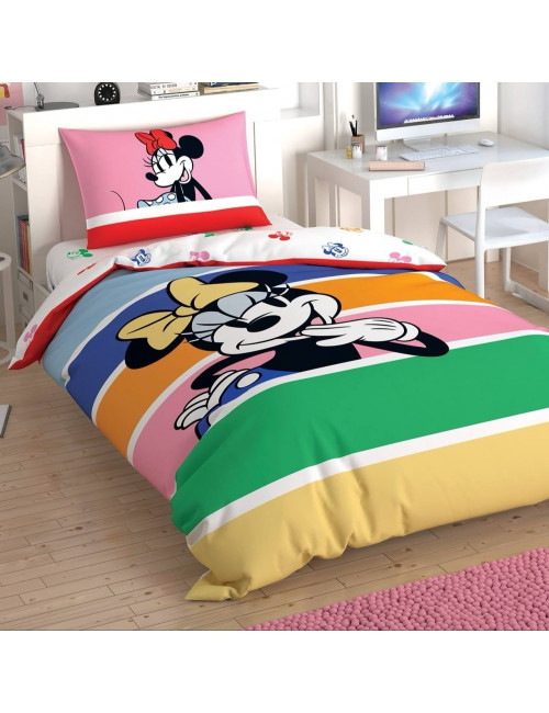 TAC Disney / MINNIE MOUSE RAINBOW Лицензионные Комплекты детского постельного белья с героями из мультиков Ранфорс