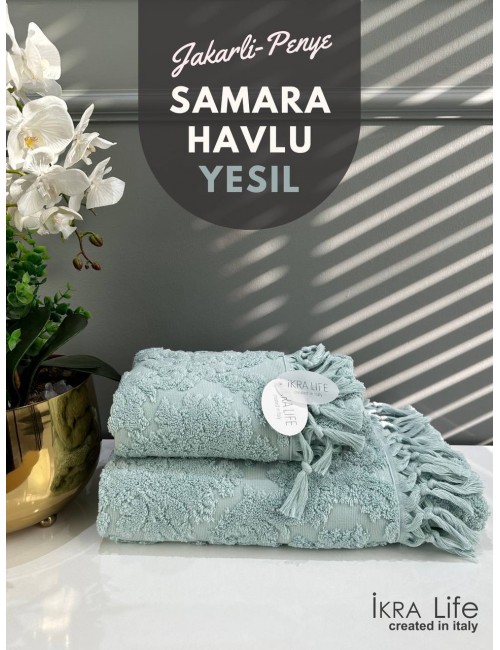 Полотенца Ikra Life Samara yesil jakard penye 50х90 см