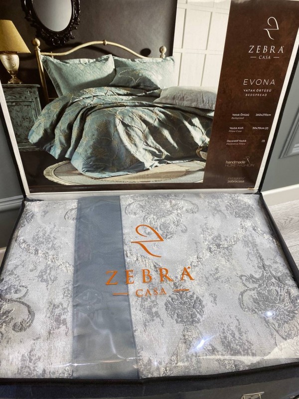 Zebra casa Evona gri Покрывала из 4 предметов 