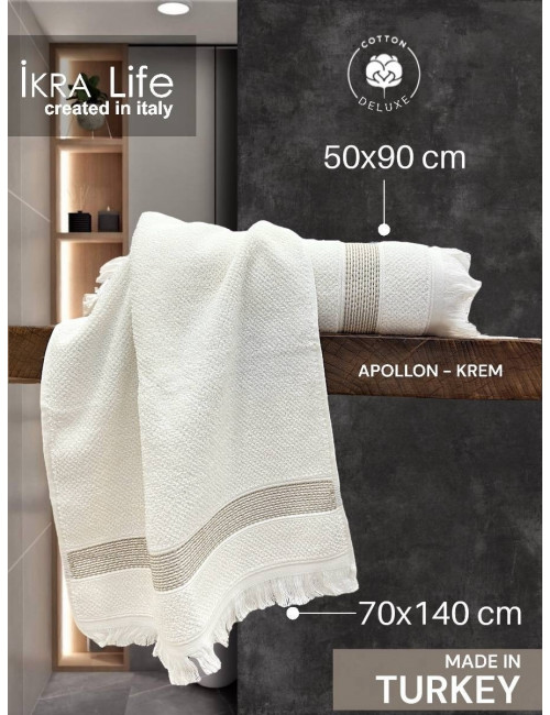 Полотенца Ikra Life Apollon krem 70х140 см